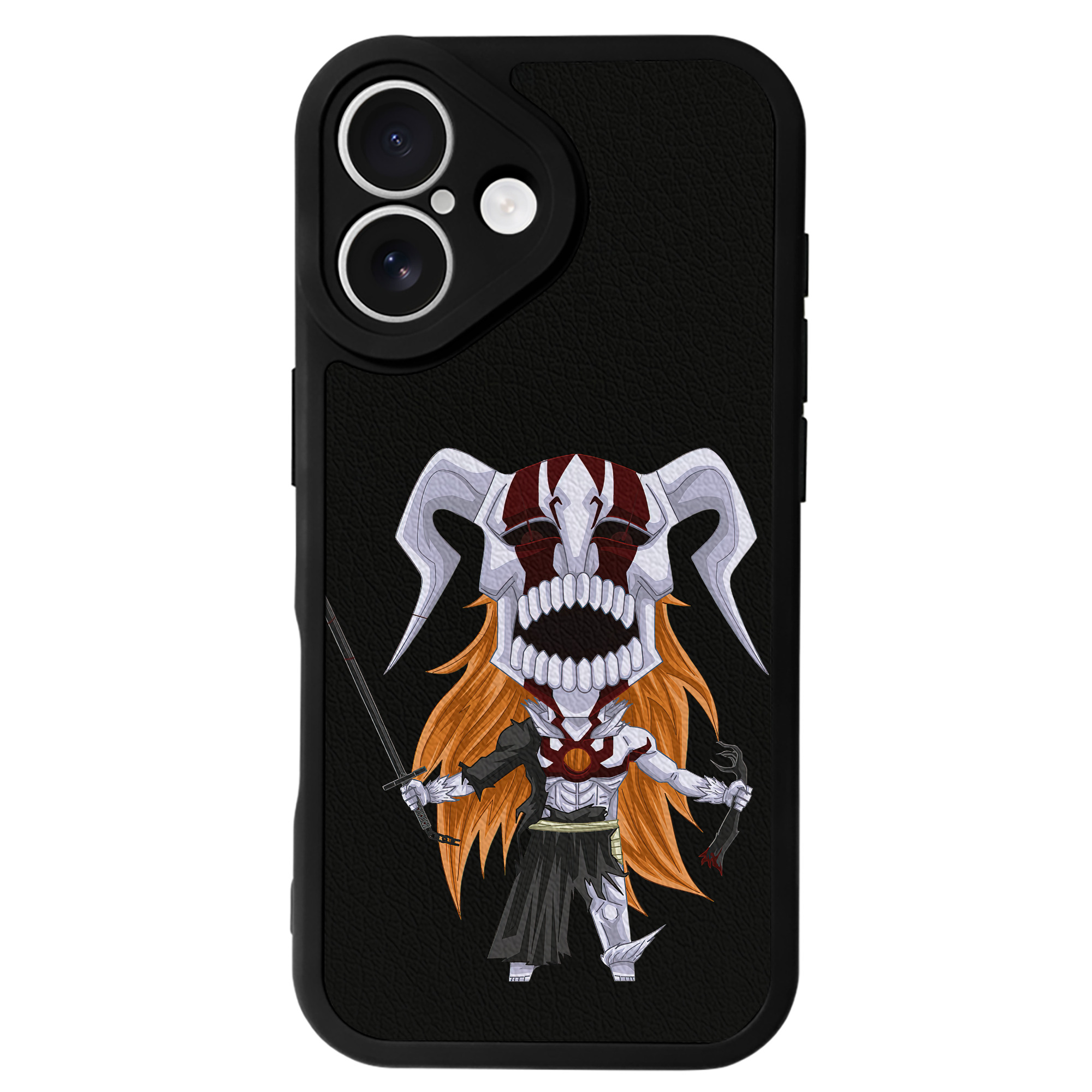 （画像用） ブリーチ 黒崎一護（くろさき いちご）BLEACH Kurosaki Ichigo 【iPhone 16シリーズ対応】シリコンスマホケース（レザー調） 材質：シリコン